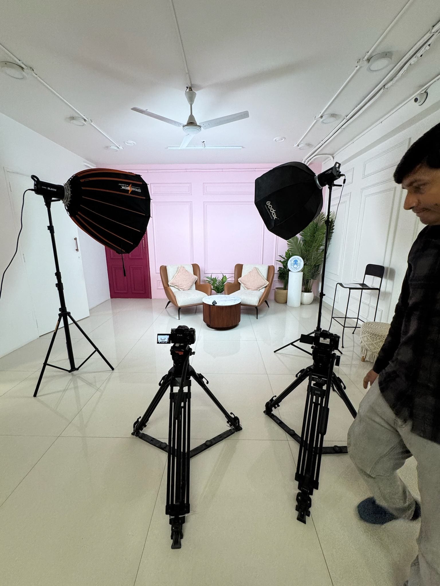Earthy Backdrop Setup